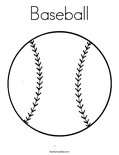 Baseball Coloring Page