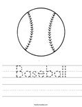 Baseball Worksheet