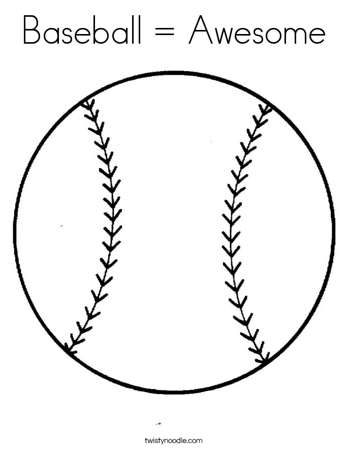 Baseball = Awesome Coloring Page