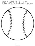BRAVES T-ball Team Coloring Page