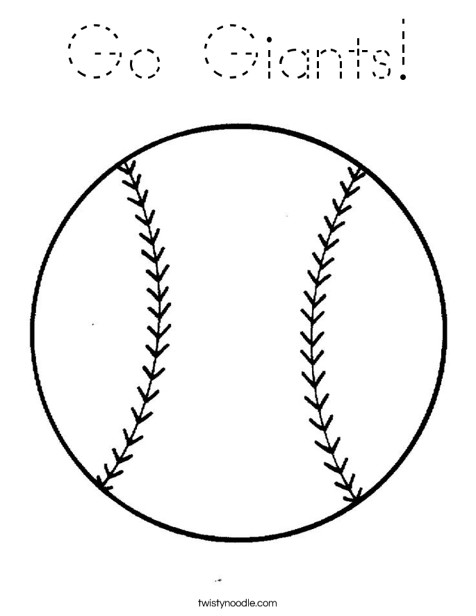 Go Giants! Coloring Page