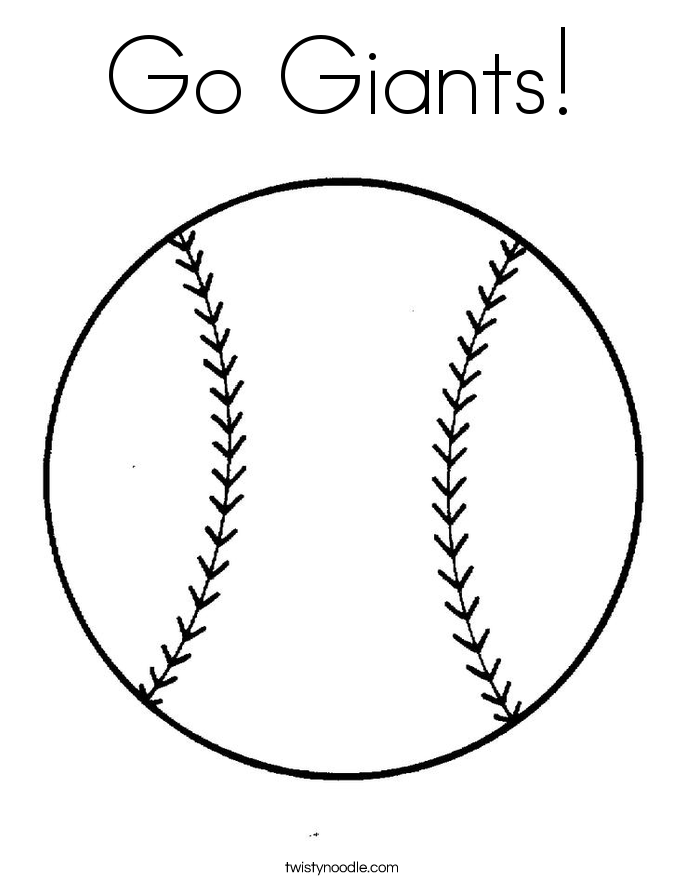 Go Giants! Coloring Page