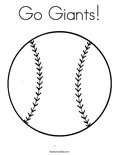 Go Giants! Coloring Page