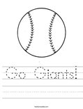 Go Giants! Worksheet
