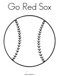 Go Red SoxColoring Page
