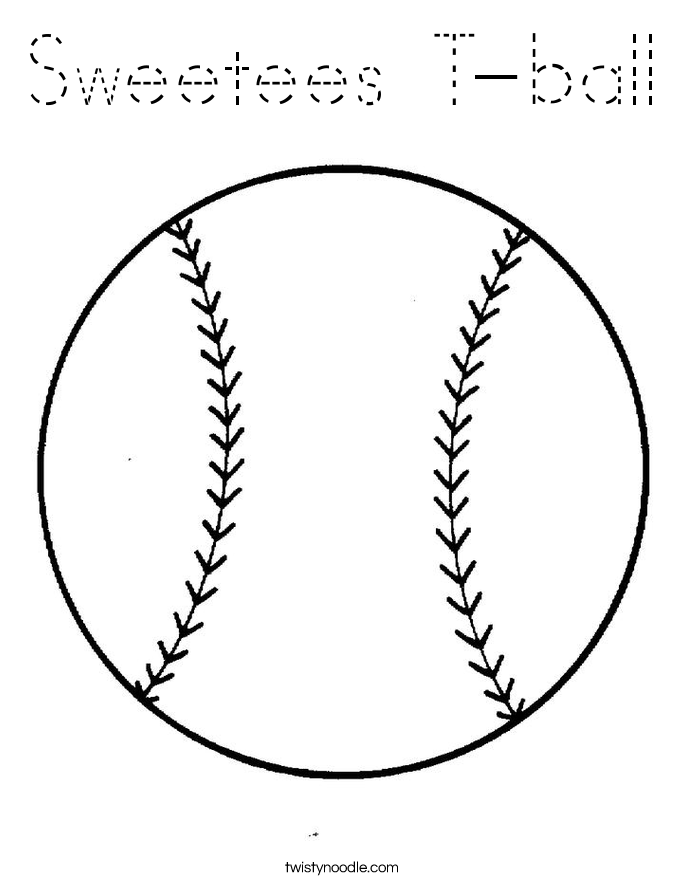 Sweetees T-ball Coloring Page