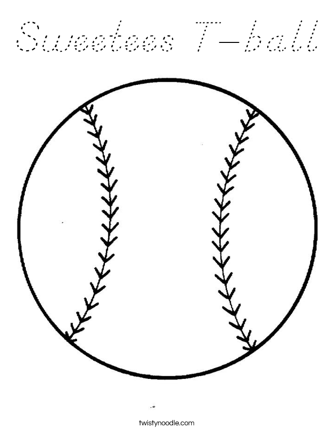 Sweetees T-ball Coloring Page