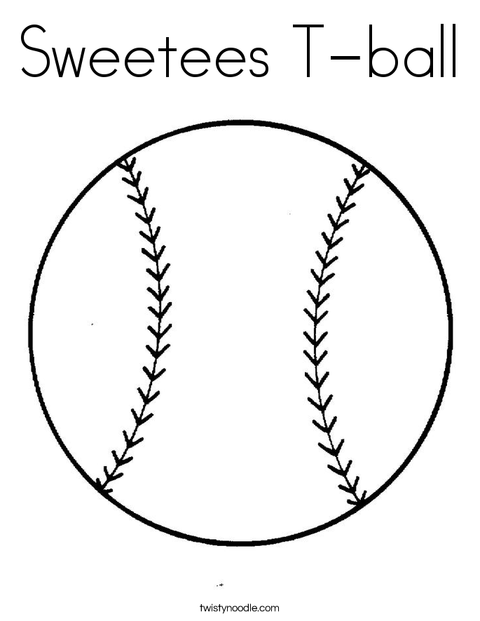 Sweetees T-ball Coloring Page