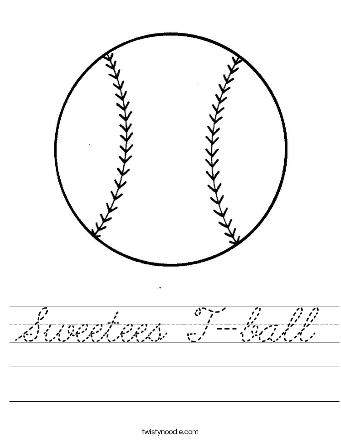 Sweetees T-ball Worksheet