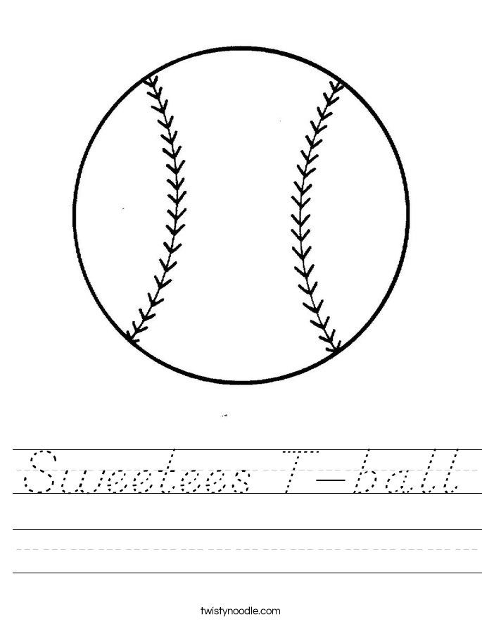 Sweetees T-ball Worksheet