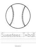 Sweetees T-ball Worksheet