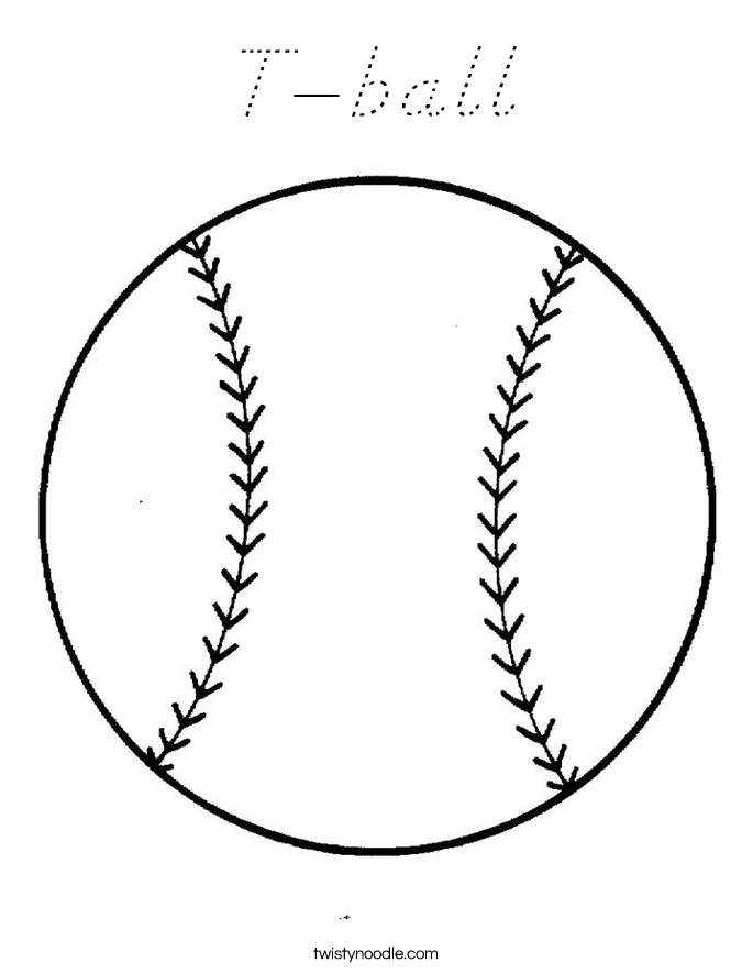 T-ball Coloring Page