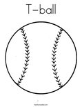 T-ballColoring Page