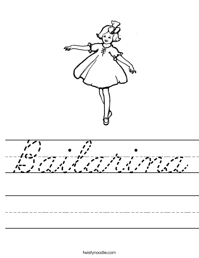 Bailarina Worksheet