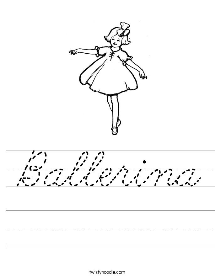Ballerina Worksheet