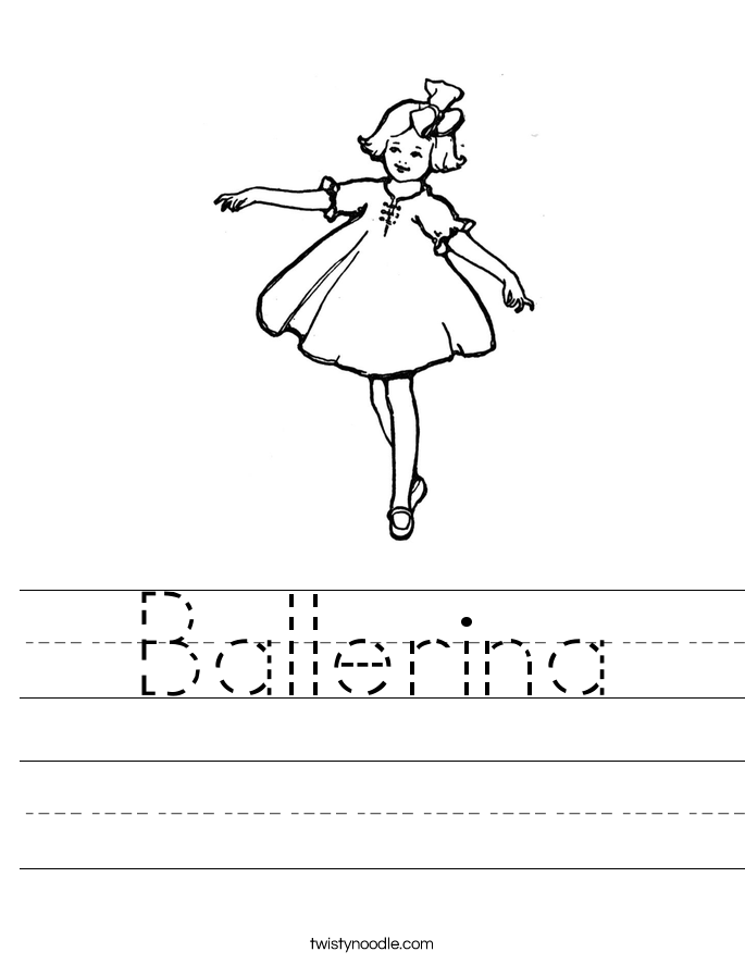 Ballerina Worksheet