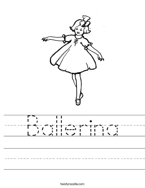 Ballerina Worksheet