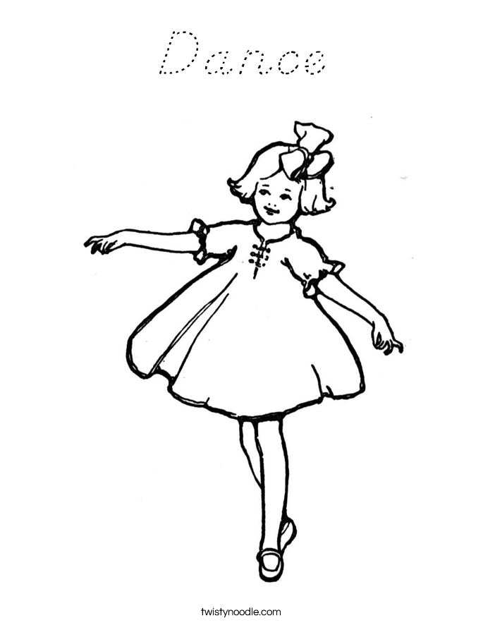 Dance Coloring Page