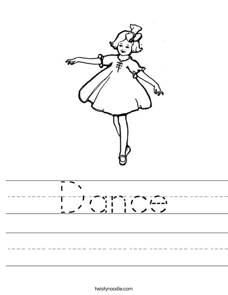 Ballerina Worksheet