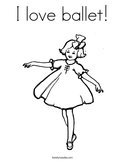 I love ballet Coloring Page