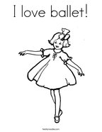 I love ballet Coloring Page