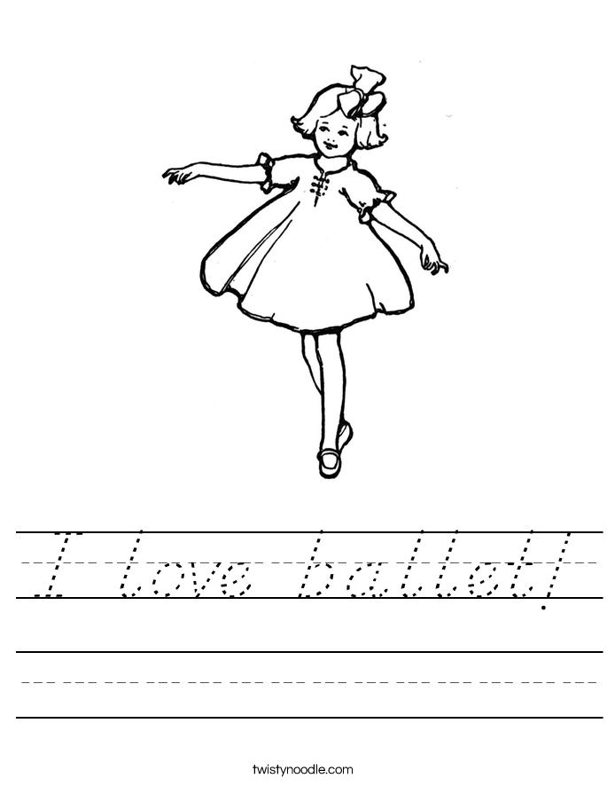 I love ballet! Worksheet