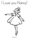 I Love you Nanny! Coloring Page