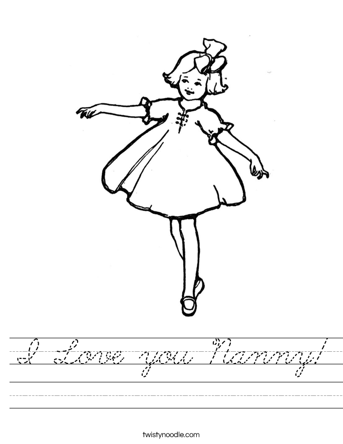 I Love you Nanny! Worksheet