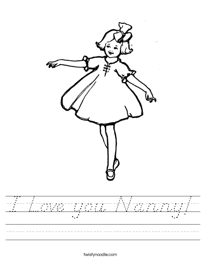 I Love you Nanny! Worksheet