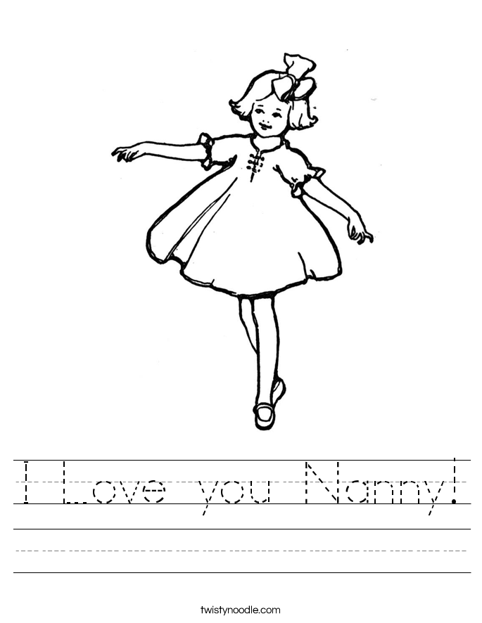 I Love you Nanny! Worksheet