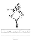 I Love you Nanny! Worksheet