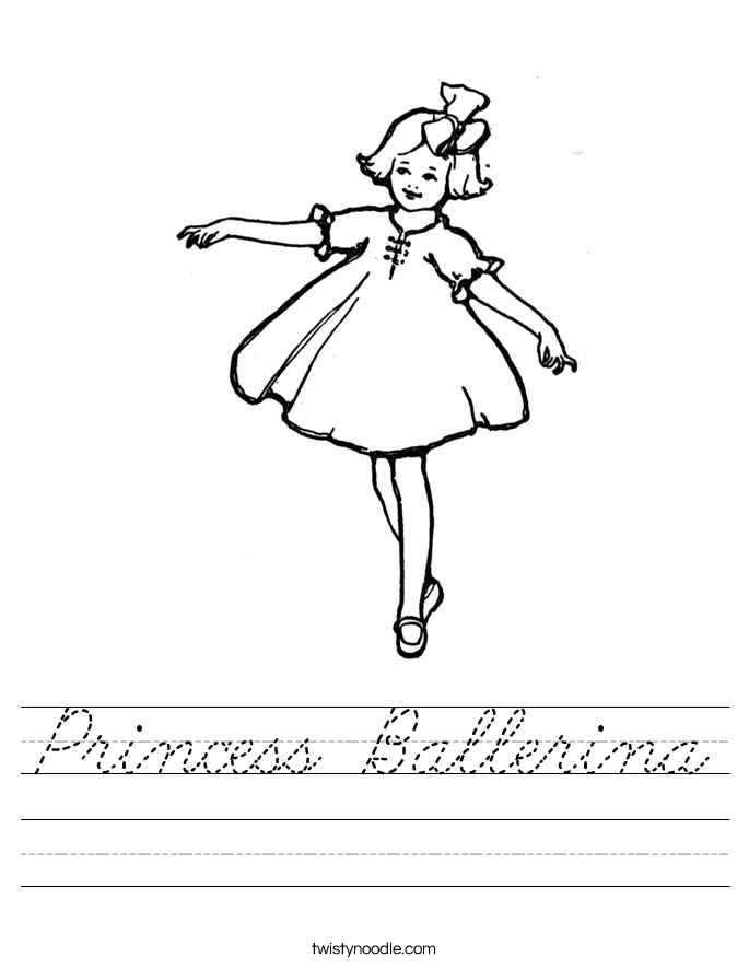 Princess Ballerina Worksheet