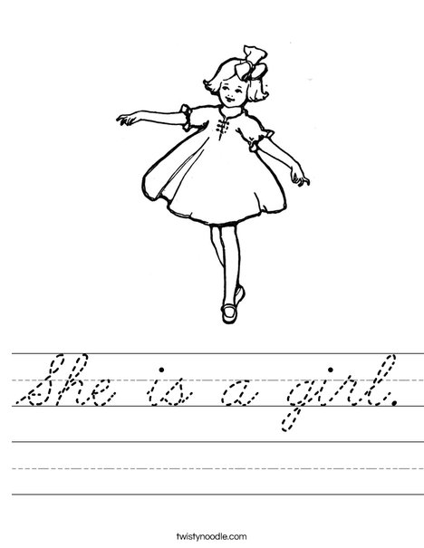 Ballerina Worksheet