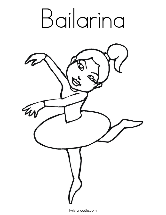 Bailarina Coloring Page
