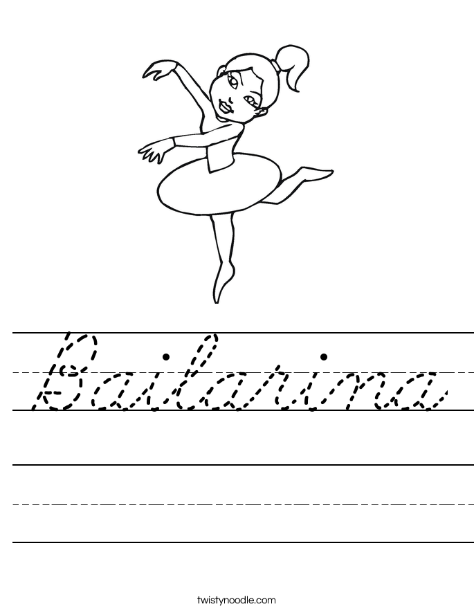 Bailarina Worksheet