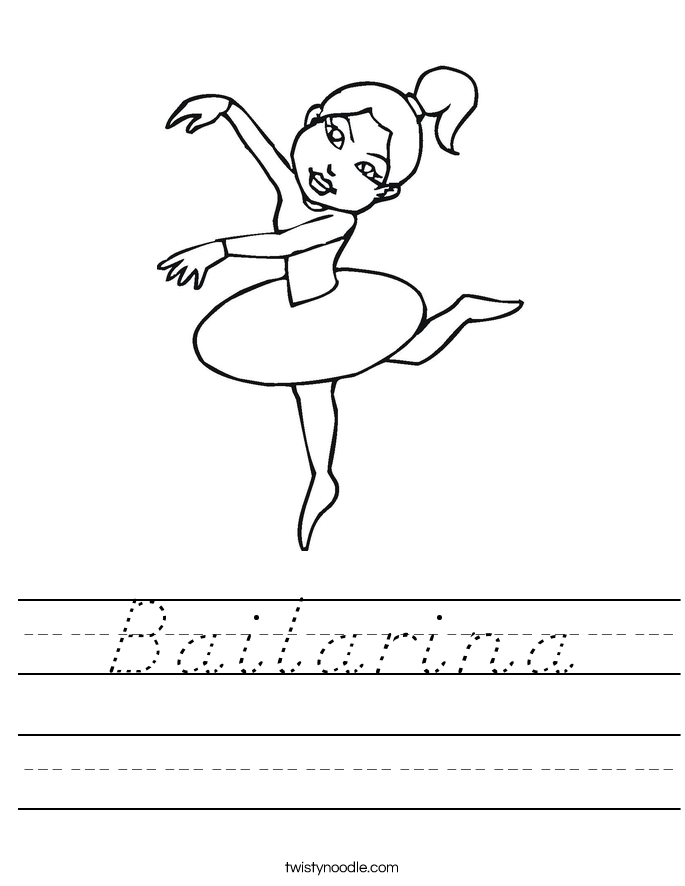 Bailarina Worksheet