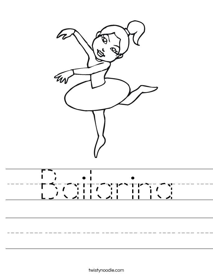 Bailarina Worksheet