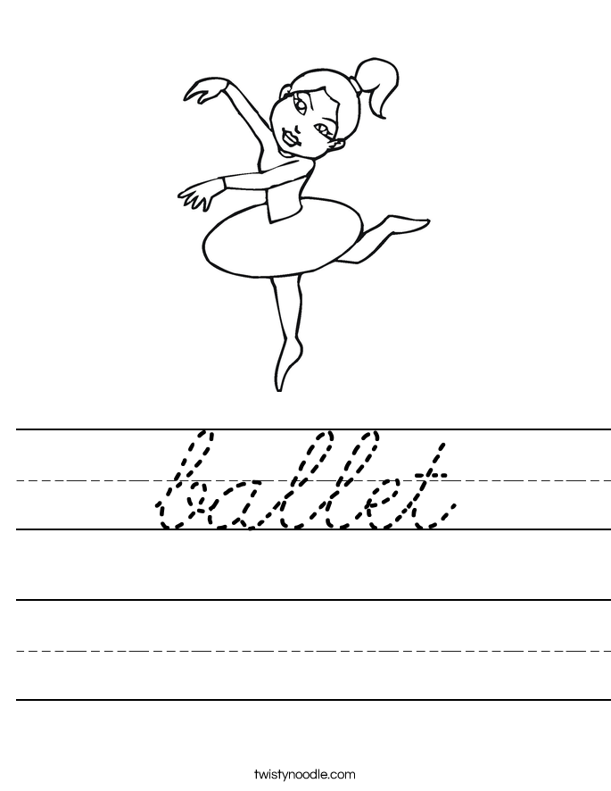 ballet Worksheet