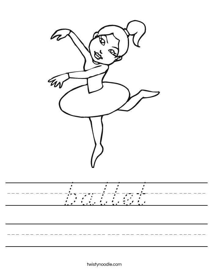 ballet Worksheet