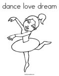 dance love dreamColoring Page