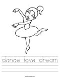 dance love dream Worksheet