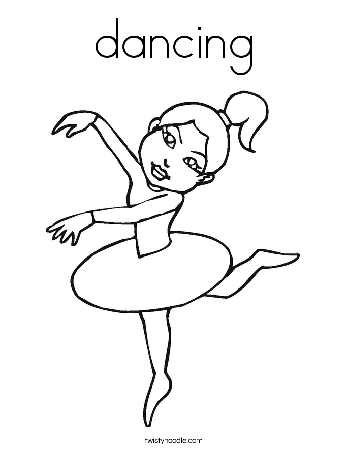 Dancing Coloring Page Twisty Noodle Dancing Coloring Page Twisty Noodle