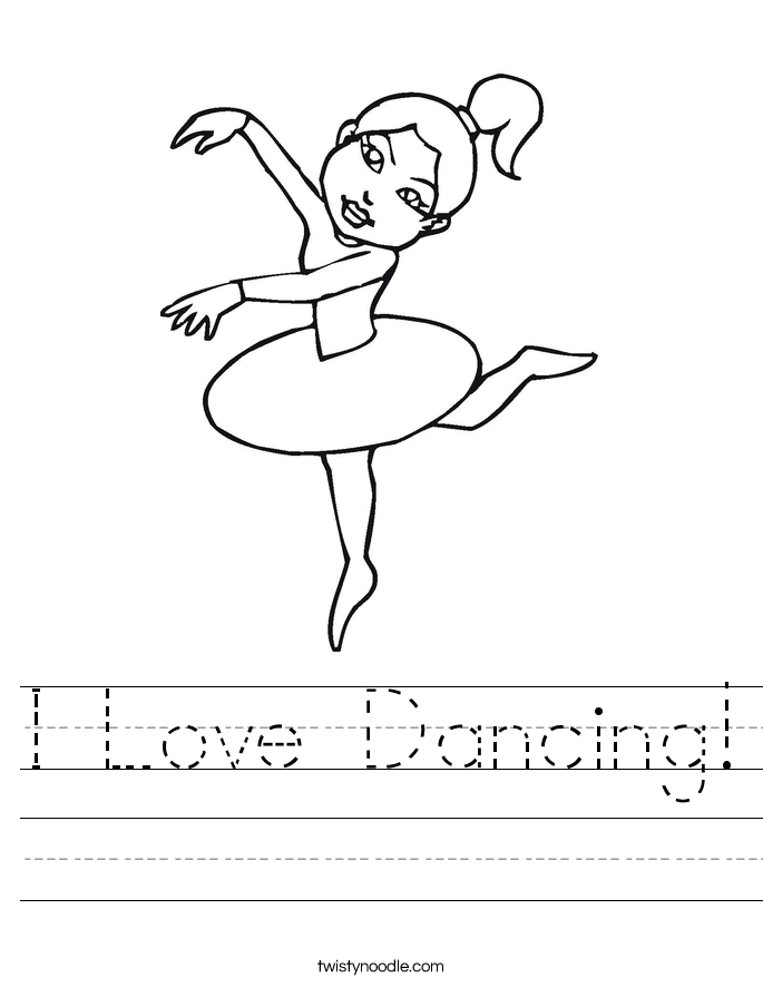 I Love Dancing! Worksheet