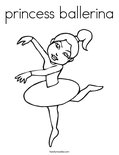 princess ballerina Coloring Page