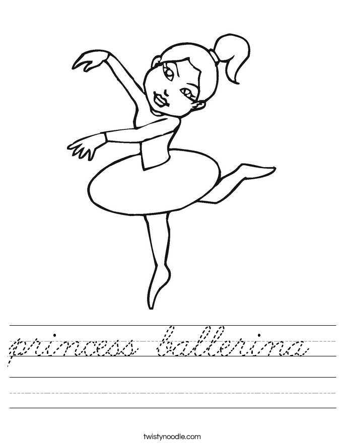 princess ballerina Worksheet