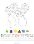 Balloon Color by Code Worksheet