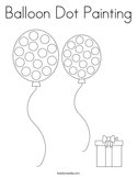 Balloon Dot Painting Coloring Page
