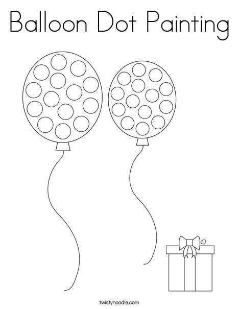 Balloon Dot Painting Coloring Page