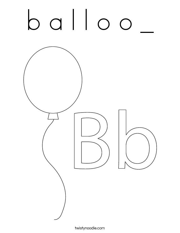 b a l l o o _ Coloring Page Twisty Noodle