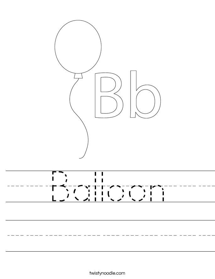 Balloon Worksheet - Twisty Noodle